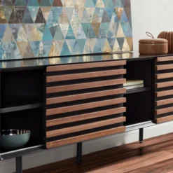 Mat Grijs Tv-meubel Met Walnoot -BEPUREHOME Winkel laforma mahon tv meubel walnoot bruin 06