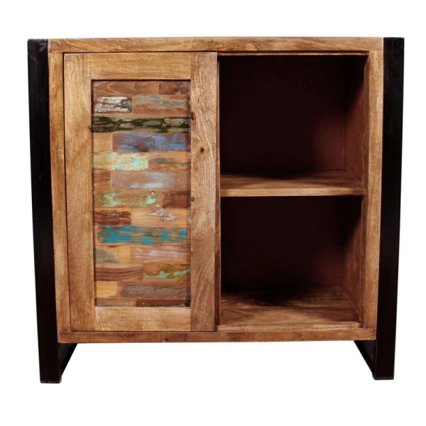 Lage Wandkast Van Gerecycled Hout 4 Lage Wandkast Van Gerecycled Hout - Afbeelding 2