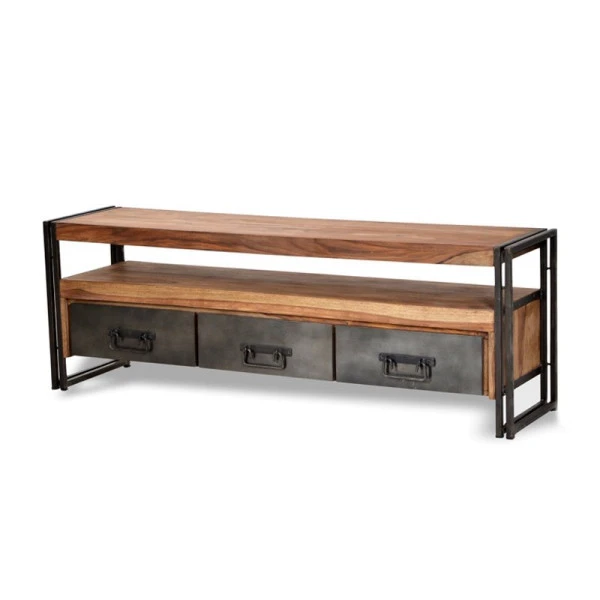 TV-meubel Sheesham Hout 160 Cm 4 TV-meubel Sheesham Hout 160 Cm - Afbeelding 2