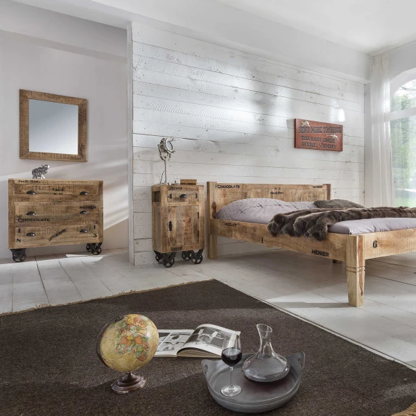 Rustiek Nachtkastje Van Mangohout 8 Rustiek Nachtkastje Van Mangohout - Afbeelding 6