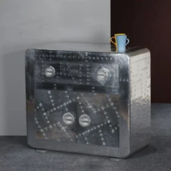 BEPUREHOME Winkel -BEPUREHOME Winkel lavis witold zilveren dressoir met 1 laden 02