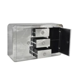Dressoir Zilver Aluminium 9 Dressoir Zilver Aluminium -BEPUREHOME Winkel lavis witold zilveren wandkast van aluminium 011