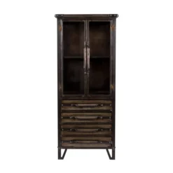 Metalen Vitrinekast Vintage