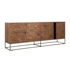 Dressoir Teak Mozaiek 210 Cm -BEPUREHOME Winkel must living blockx houten dressoir mozaiek 210 cm 03