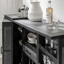 Zwarte Drankkast Bartafel 20 Zwarte Drankkast Bartafel -BEPUREHOME Winkel must living connaught zwarte drankkast bartafel 07