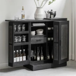 Zwarte Drankkast Bartafel