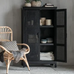 Zwarte Kast Met Rotan -BEPUREHOME Winkel must living provence zwarte kast met rotan 03 1