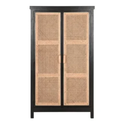 Zwarte Kast Met Rotan Naturel -BEPUREHOME Winkel must living provence zwarte kast met rotan naturel 01