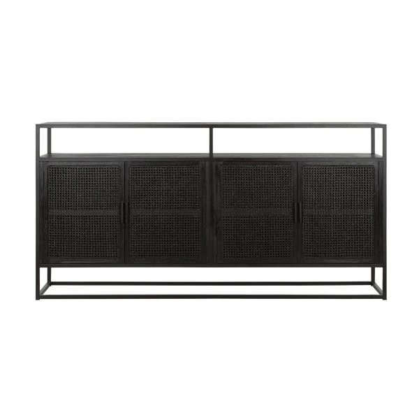 Dressoir Zwart Rotan 7 Dressoir Zwart Rotan - Afbeelding 5