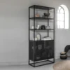 Zwarte Kast Met Open Vakken