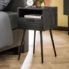 Nachtkastje Zwart Mangohout -BEPUREHOME Winkel nachtkastje zwart mangohout marina giani 01