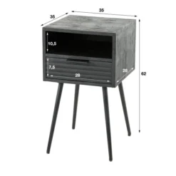 Nachtkastje Zwart Mangohout -BEPUREHOME Winkel nachtkastje zwart mangohout marina giani 06