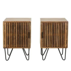 Nachtkastjes Mangohout Set Van 2 -BEPUREHOME Winkel nachtkastjes mangohout set van 2 tweak giani 01