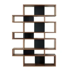 Hoge Boekenkast Walnoot 220 Cm -BEPUREHOME Winkel noten boekenkast tundo amavel 220 zwart 800x800 1