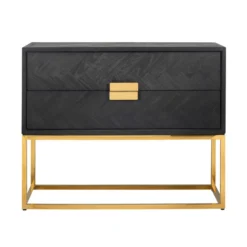 Zwarte Ladenkast Visgraat