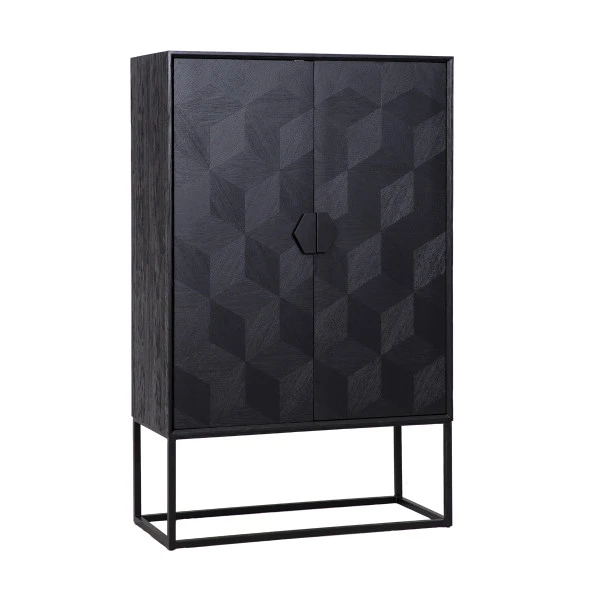 Grote Kast Zwart Hout 4 Grote Kast Zwart Hout - Afbeelding 2