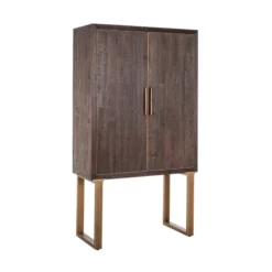 Wandkast Donker Hout Messing -BEPUREHOME Winkel richmond interiors cromford mill wandkast donker hout 01