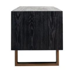 Zwart Tv-meubel Met Goud -BEPUREHOME Winkel richmond interiors hunter zwart tv meubel met goud 02