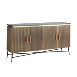 Dressoir Goud Met Marmer -BEPUREHOME Winkel richmond interiors ironville dressoir goud met marmer 01