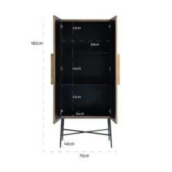 Gouden Wandkast Ribbelmotief -BEPUREHOME Winkel richmond interiors ironville gouden wandkast ribbelmotief 06