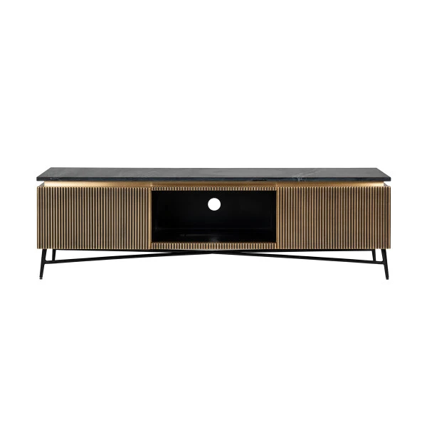 Tv-meubel Messing En Marmer 4 Tv-meubel Messing En Marmer - Afbeelding 2