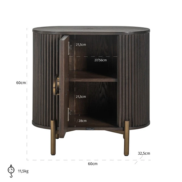 Ovaal Nachtkastje 7 Ovaal Nachtkastje - Afbeelding 5