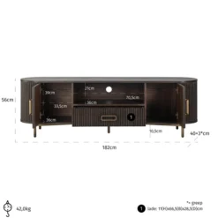 Ovaal Tv-meubel -BEPUREHOME Winkel richmond interiors luxor ovaal tv meubel 05