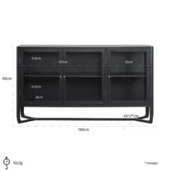 Dressoir Glazen Deuren -BEPUREHOME Winkel richmond interiors montfort dressoir met glazen deuren 05