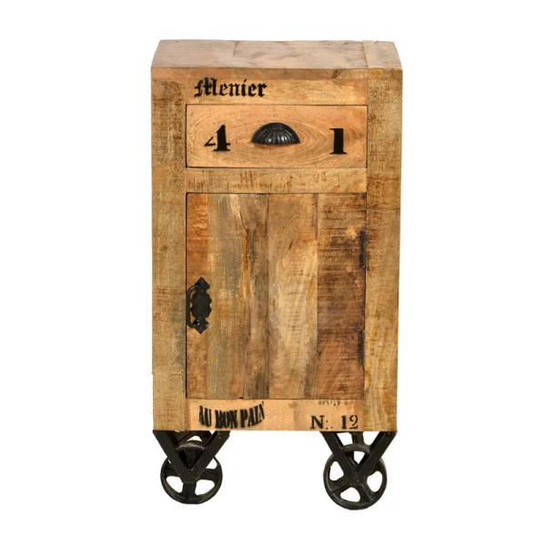 Rustiek Nachtkastje Van Mangohout 4 Rustiek Nachtkastje Van Mangohout - Afbeelding 2