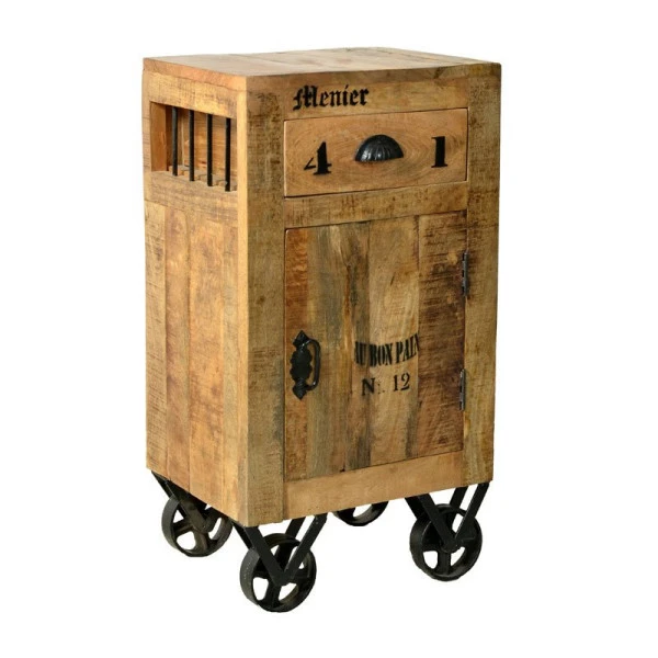 Rustiek Nachtkastje Van Mangohout 5 Rustiek Nachtkastje Van Mangohout - Afbeelding 3