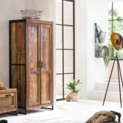 Sloophouten Kast Met Planken -BEPUREHOME Winkel sloophouten wandkast met planken ary lavis 01