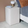 Nachtkastje Beige Stof -BEPUREHOME Winkel smal nachtkastje bodio brenn