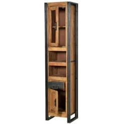 Smalle Vitrinekast Van Sheesham Hout -BEPUREHOME Winkel staande kast lavis havel 03 800x800 1