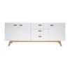 Dressoir Mat Wit Met Eiken -BEPUREHOME Winkel tenzo bess dressoir eiken 01