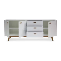 Dressoir Mat Wit Met Eiken -BEPUREHOME Winkel tenzo bess dressoir eiken 02