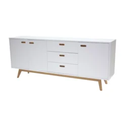 Dressoir Mat Wit Met Eiken -BEPUREHOME Winkel tenzo bess dressoir eiken 03