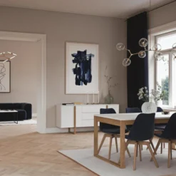 Modern Dressoir Met Eiken -BEPUREHOME Winkel tenzo birka modern dressoir wit met eiken 02 1