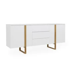 Modern Dressoir Met Eiken -BEPUREHOME Winkel tenzo birka modern dressoir wit met eiken 05 1