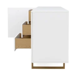 Modern Dressoir Met Eiken -BEPUREHOME Winkel tenzo birka modern dressoir wit met eiken 07 1