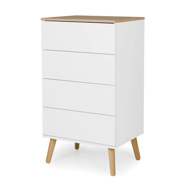 Hoge Eiken Ladekast 4 Hoge Eiken Ladekast - Afbeelding 2