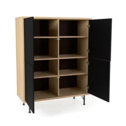 Eiken Wandkast Mat Zwart -BEPUREHOME Winkel tenzo flow eiken wandkast 04