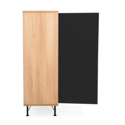 Eiken Wandkast Mat Zwart -BEPUREHOME Winkel tenzo flow eiken wandkast 06