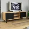Eiken Tv-meubel Mat Zwart -BEPUREHOME Winkel tenzo flow tv meubel eiken zwart 01 2