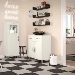 Klein Retro Dressoir -BEPUREHOME Winkel tenzo malibu klein retro dressoir wit 02 1