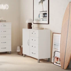 Klein Retro Dressoir -BEPUREHOME Winkel tenzo malibu klein retro dressoir wit 04 1