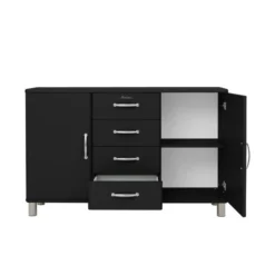 Retro Dressoir 12 Retro Dressoir -BEPUREHOME Winkel tenzo malibu retro dressoir zwart 01 1