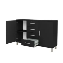 Retro Dressoir 11 Retro Dressoir -BEPUREHOME Winkel tenzo malibu retro dressoir zwart 04 1