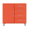 Retro Dressoir Small -BEPUREHOME Winkel tenzo malibu smalle hoge ladekast geel 06 1
