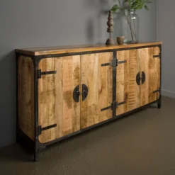 Industrieel Dressoir Mangohout 8 Industrieel Dressoir Mangohout -BEPUREHOME Winkel tower living basto bruin houten dressoir 01