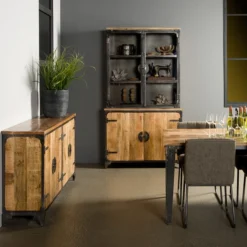 Industrieel Dressoir Mangohout 9 Industrieel Dressoir Mangohout -BEPUREHOME Winkel tower living basto houten eettafel 3